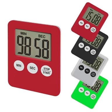 Tunn kökstimer Timer Stor Skärm Digital magnetisk nedräkning - Vit