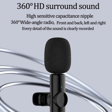USB-C 2,4 GHz trådlös Lavalier-mikrofon (2 Mics+1-mottagare)