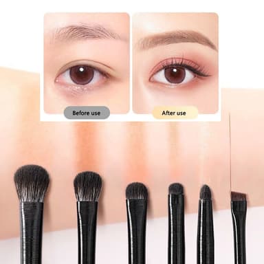 7st Ögonskugga borstset Makeup ögonbryn - 6 borstar + 1 vinklad