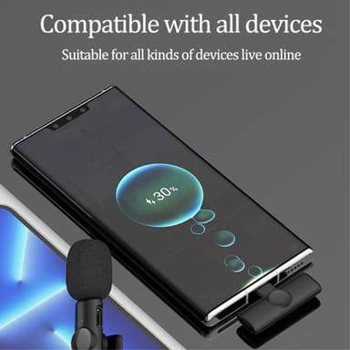 USB-C 2,4 GHz trådlös Lavalier-mikrofon (2 Mics+1-mottagare)