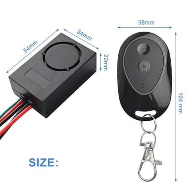 Stöldskydd larmsystem för Xiaomi 1S / M365 / M365 Pro + Fjärr