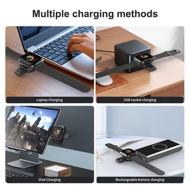 Laddare till Watch Series + Samsung med USB-C+USB-kontakt