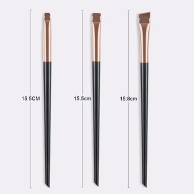 3st Makeup Borstar Ögonskugga Eyeliner Ögonbryn Makeup - Svart+guld