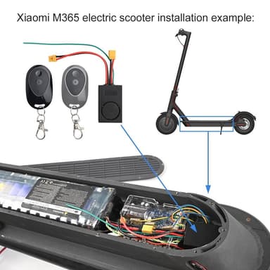 Stöldskydd larmsystem för Xiaomi 1S / M365 / M365 Pro + Fjärr