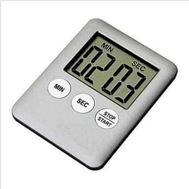 Tunn kökstimer Timer Stor Skärm Digital magnetisk nedräkning - Silver