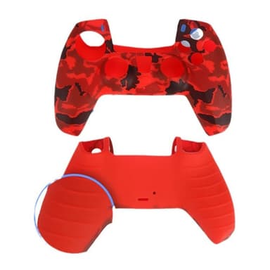 DATA FROG För Sony Playstation 5 Silikonskydd Spelkontrollskydd med 2 Rocker Caps