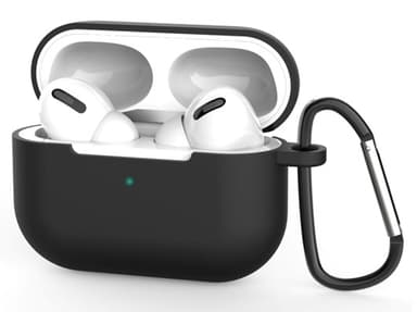 Silikonskal med krok till Airpods Pro, Svart
