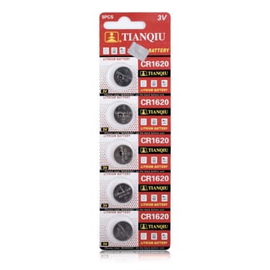 Alkalisk Knappcellbatteri CR1620 Storpack