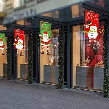 Merry Christmas Flagga Xmas Hängande Banner Dörr Dekor - Rådjur