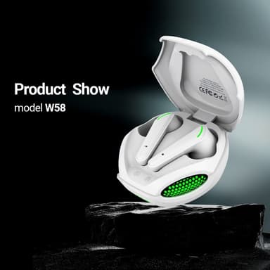 CELEBRAT Kobra Design Bluetooth In-Ear hörlurar Stereo headset - vit
