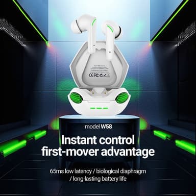 CELEBRAT Kobra Design Bluetooth In-Ear hörlurar Stereo headset - vit