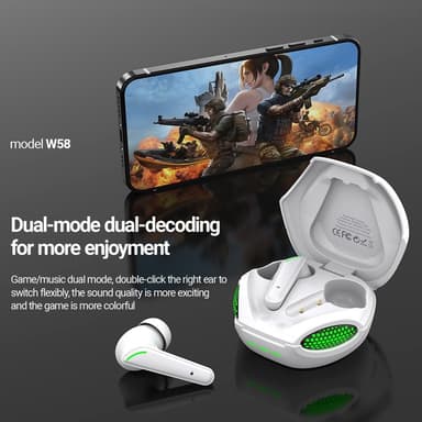 CELEBRAT Kobra Design Bluetooth In-Ear hörlurar Stereo headset - vit