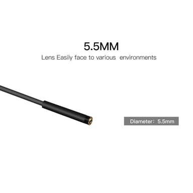 10 m 5,5 mm lins industriellt endoskop rörinspektion boreskop