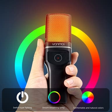YANMAI Live Streaming Trådlös RGB-mikrofon gaming spel online