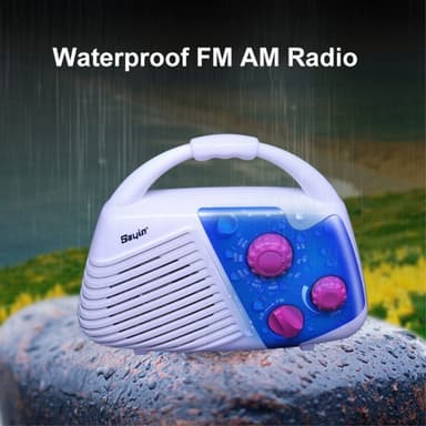 Vattentät badrum dusch AM FM-radio batteridriven högtalare
