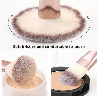 BANFI 7st Ögonskugga Foundation Läpp Makeup Borste Set med Box