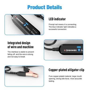 Multifunktion Bluetooth Batteritestare Bil Lastbil MC 6 12 24V