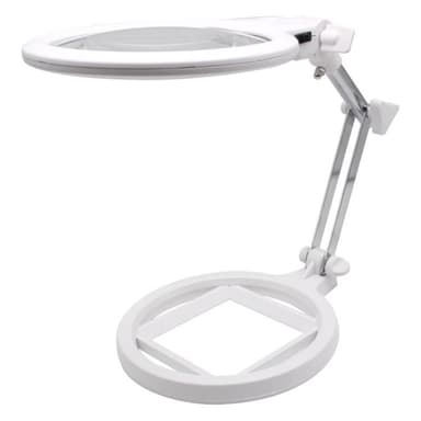Hopfällbart stort förstoringsglas med LED lampa 2,5 x 130mm
