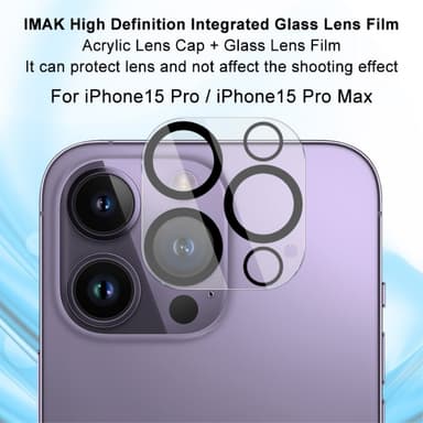 IMAK Linsskydd För iPhone 15 Pro / 15 Pro Max Film Härdat Glas