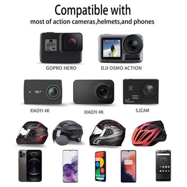 5-i-1 motorcykel hjälm Mount klämma Body Strap Tillbehör GoPro