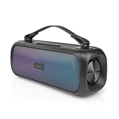 Nedis Bluetooth® Party Boombox | 4.5 timmar | 2.0 | 45 W | Uppspelning av media: AUX / USB | IPX5 | Synkroniseringsbar | Bärhandtag | Festljus | Svart