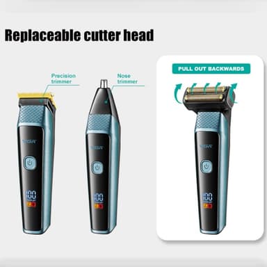 VGR Hårklippare Nose Hair Trimmer Uppladdningsbart Skäggtrimmer