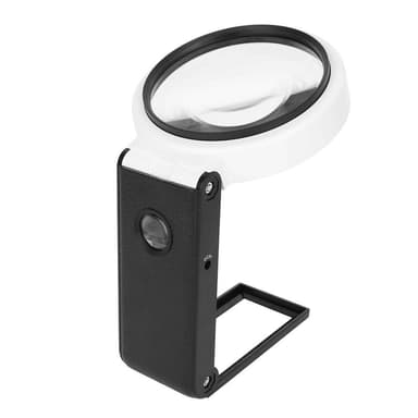 Hopfällbart stort förstoringsglas med LED lampa 3,5 x 110mm