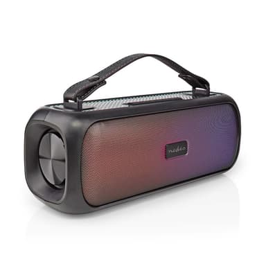 Nedis Bluetooth® Party Boombox | 4.5 timmar | 2.0 | 45 W | Uppspelning av media: AUX / USB | IPX5 | Synkroniseringsbar | Bärhandtag | Festljus | Svart