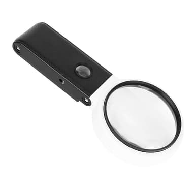 Hopfällbart stort förstoringsglas med LED lampa 3,5 x 110mm