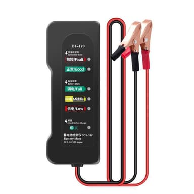 12V batteritestare 6-LED bilfelstestare batterikontroll bil lastbil motorcykel