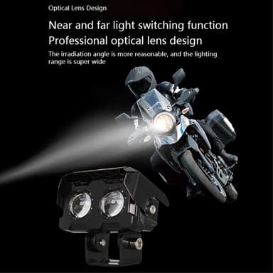 Vattentät Motorcykel LED-strålkastare Super Bright Dimlampa