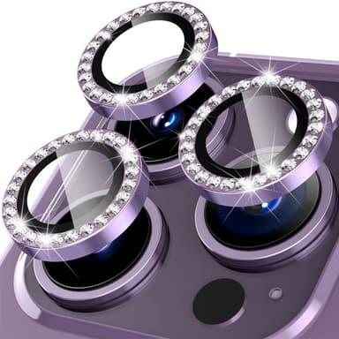 Kamera lins till iPhone 15 Pro / 15 Pro Max Glitter