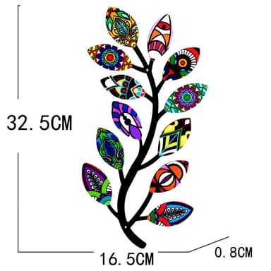 Blomma Blommor Väggdekor Trädgård prydnad 32,5x16,5x0,8cm  - 1