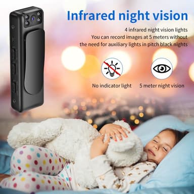 Infraröd Night Vision Full HD 1080P Fick Kamera Videoinspelare