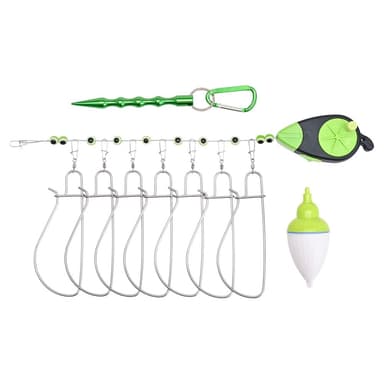 LEO Fiskspänne i rostfritt stål Fishing Stringer Clip 7 st Snaps