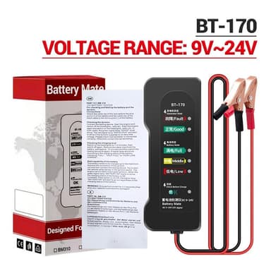 12V batteritestare 6-LED bilfelstestare batterikontroll bil lastbil motorcykel