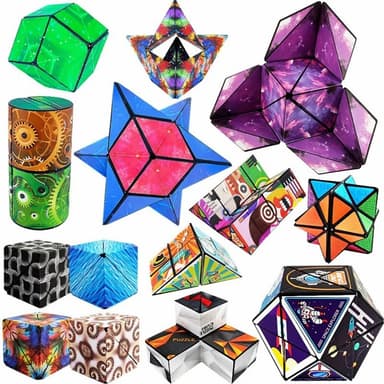 Fidget 6x6x6cm 3D Magnetisk Kub Förändrande Magisk Kub Pussel