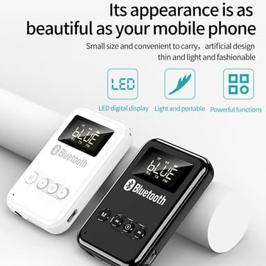 2-i-1 Bluetooth 5.0 mottagare sändare RCA 3,5 mm AUX FM-adapter