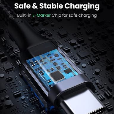 UGREEN 2m 100W snabbladdning sladd kabel USB-C datakabel böjd