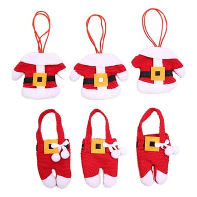 3 set Kniv Gaffel Jul Jultomte hållare Bestick Bordsdekoration