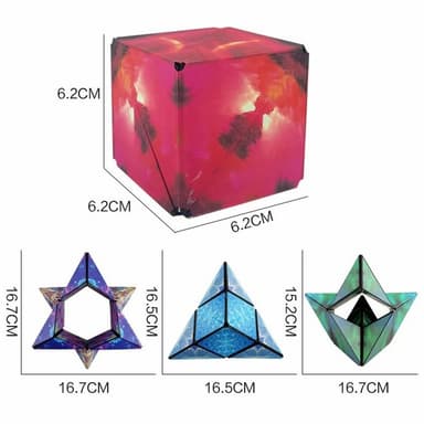 Fidget 6x6x6cm 3D Magnetisk Kub Förändrande Magisk Kub Pussel