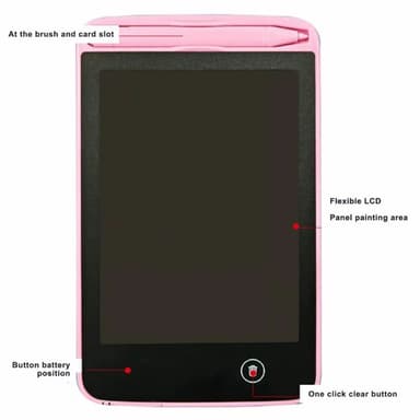 JX-6.5 6,5-tum LCD Skrivplatta Ritplatta Klotterplatta
