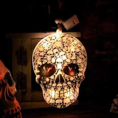 Halloween Hängande LED-ljus Dödskalle Festdekor - Dödskallar