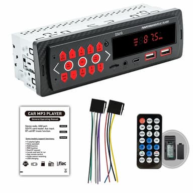 Bil Bluetooth MP3-spelare Bilstereo TF-kort U-Disk FM-radio