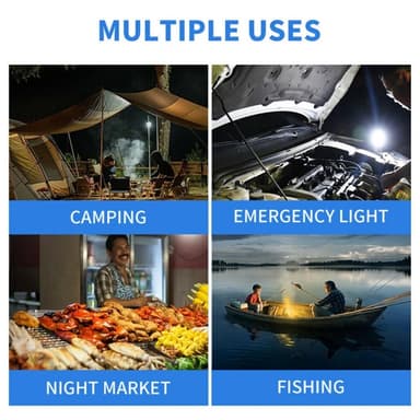 Solar Camping Lanterna Lampa Tält Uppladdningsbar Fjärrkontroll