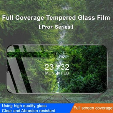 iPhone 14 IMAK Pro+ Heltäckande Härdat Glas Svart Ram