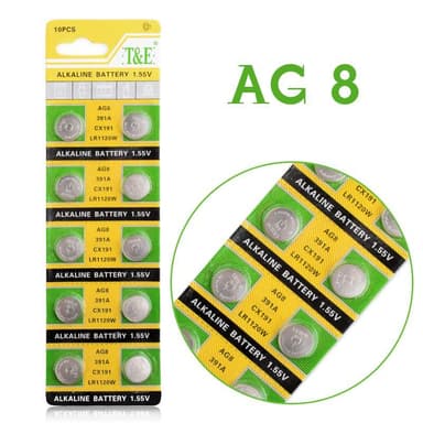 Alkalisk Knappcellbatteri SR55 / V391 / AG8 Storpack