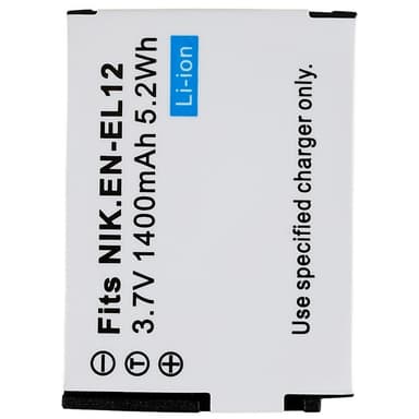 EN-EL12 Batteri till Nikon Coolpix S9700 / S9500 / S9400 / S9300 / S9100 / S8200 / S610 / S620 / S630 / S8100 / P300