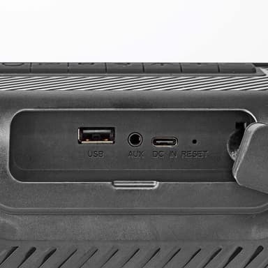 Nedis Bluetooth® Party Boombox | 4.5 timmar | 2.0 | 45 W | Uppspelning av media: AUX / USB | IPX5 | Synkroniseringsbar | Bärhandtag | Festljus | Svart