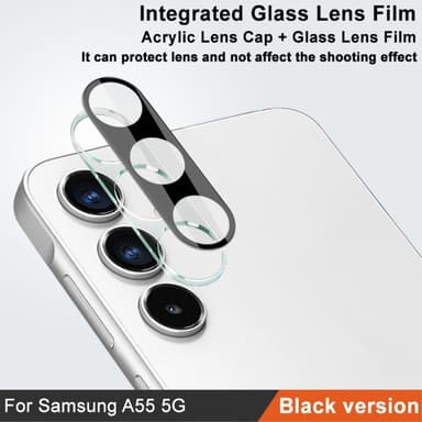 IMAK För Samsung Galaxy A55 kamera linsskydd härdat glas linsfilm